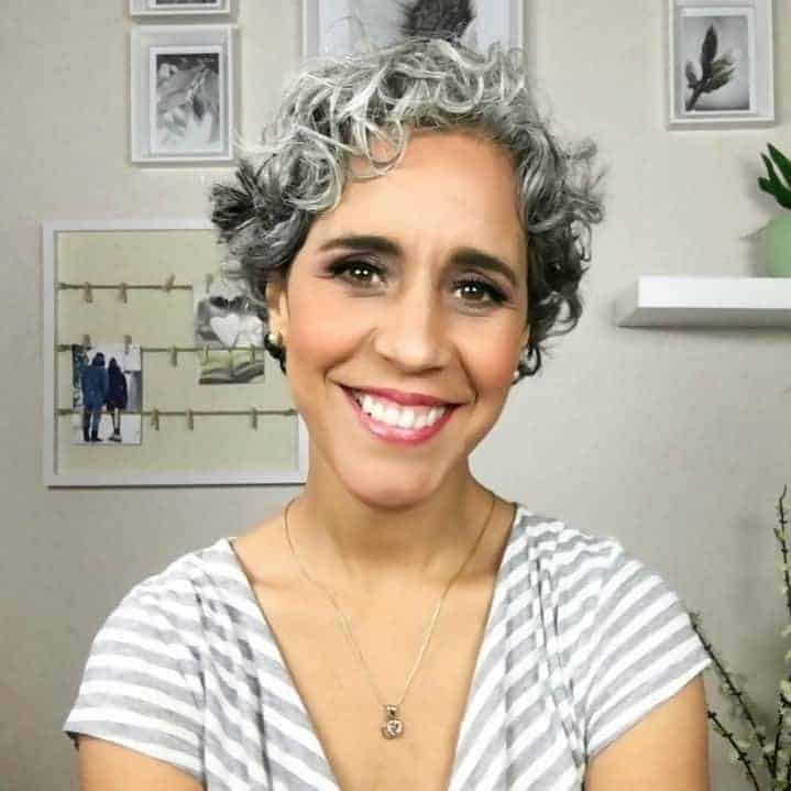 curly gray pixie