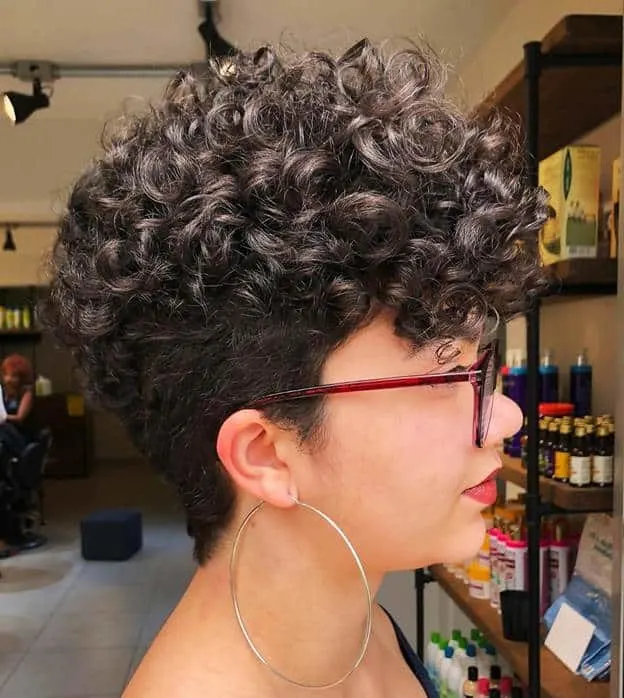 thick curly pixie