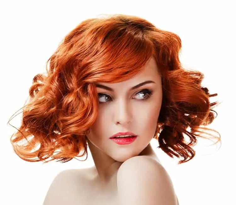 curly red bob