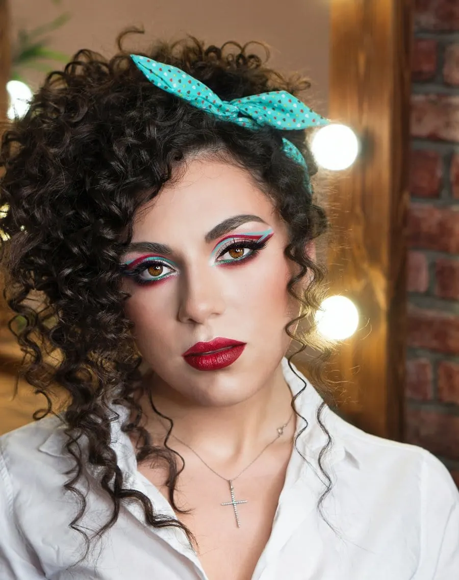 curly rockabilly hairstyle for women