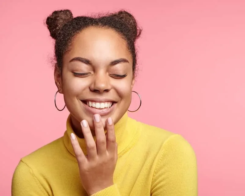 curly space buns for black women