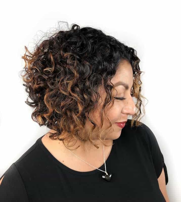 stacked a line curly bob