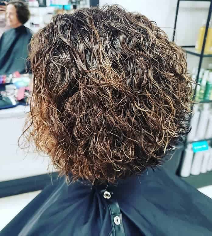 Frizzy Curly Stacked Bob