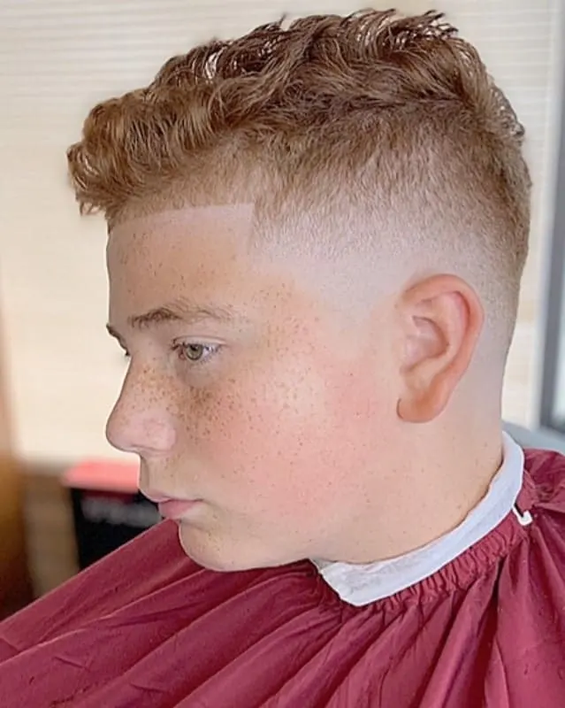 curly taper fade