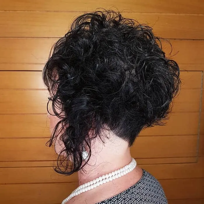 Undercut Bob for Curly Hair