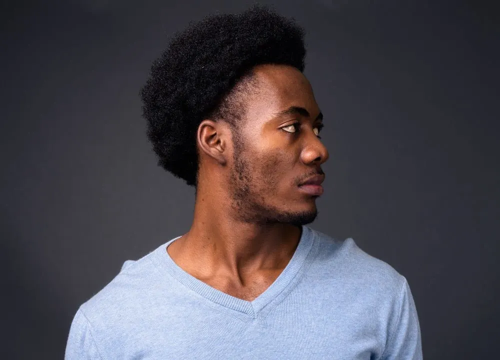 curly undercut for black men