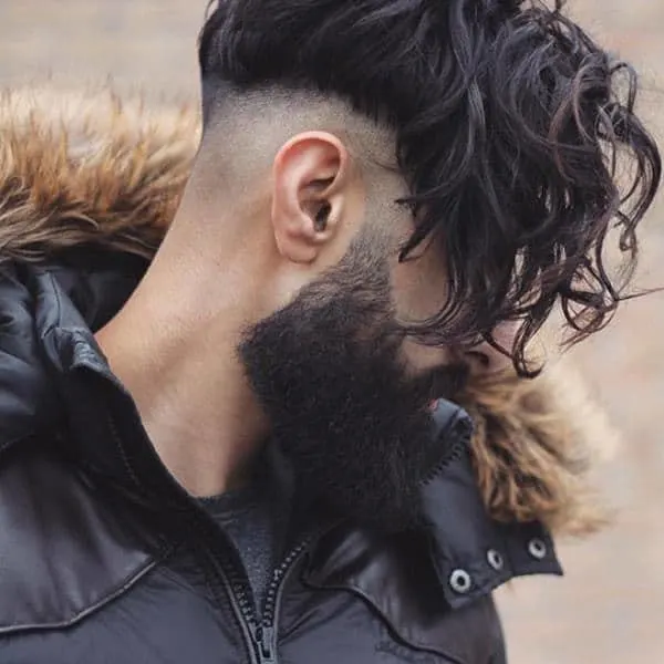 curly fringe with undercut