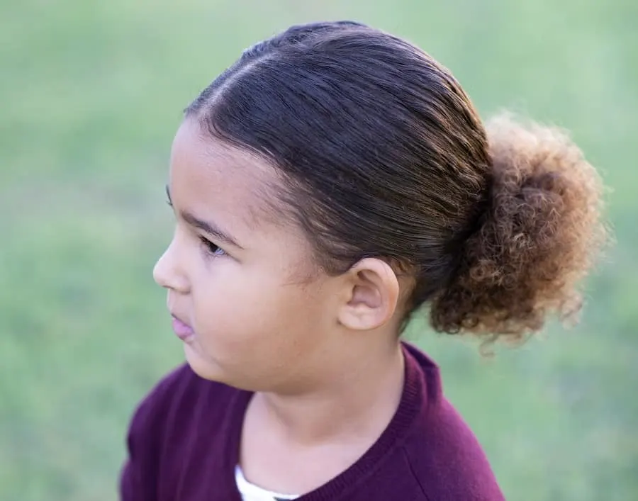 curly updo for little girls