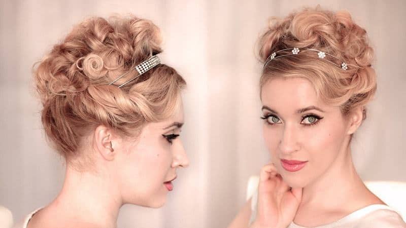 curly updos for women