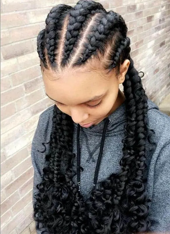 braided curly hairstyles with weave