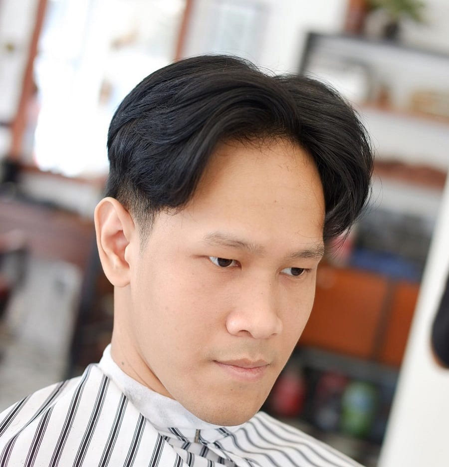 curtain bangs with undercut for men