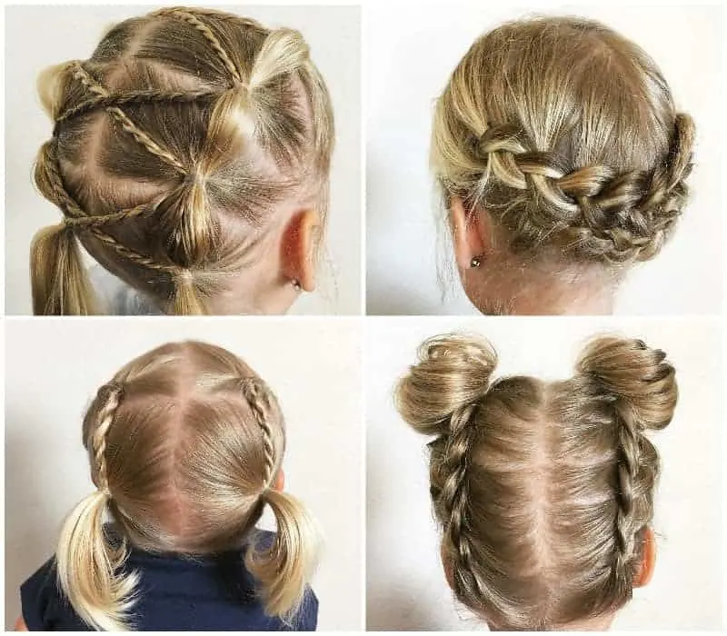 cute braided updos little girl