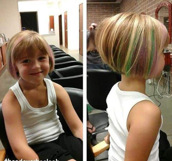 bob haircut with bangs little girl