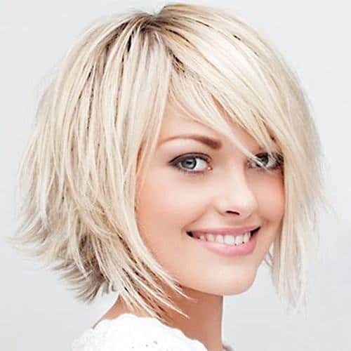 Asymmetrical shag medium length bob haircuts for women
