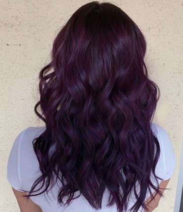 23 Flattering Black Cherry Hair Color Trends For 2024 Hairstyle Camp   Dark Black Cherry Hair Color 370x430 