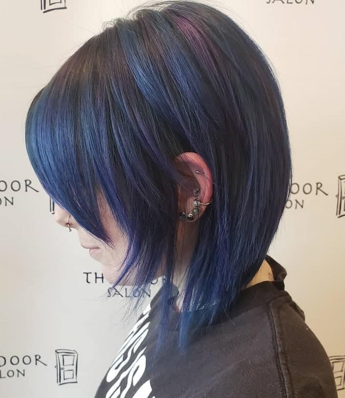 dark blue hairstyles for women