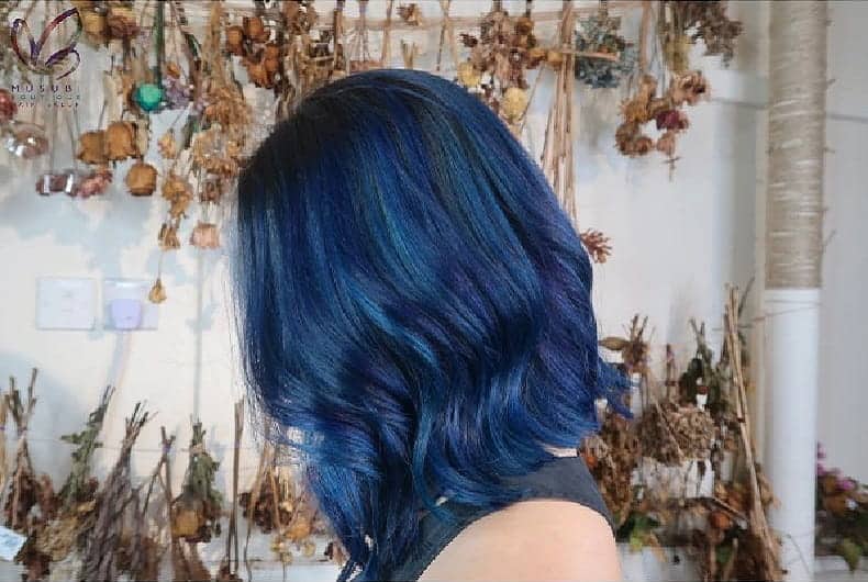 2. "20 Stunning Examples of Ashy Dark Blue Hair Color" - wide 5
