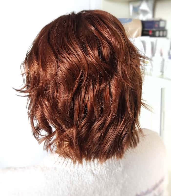 40 Copper Hair Color Ideas That're Perfect for Fall : Bright Copper Bob  Haircut