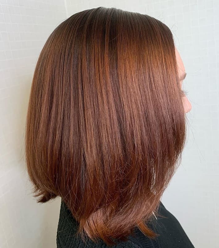 dark copper brown hair