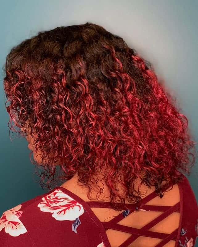 dark curly hair ombre 