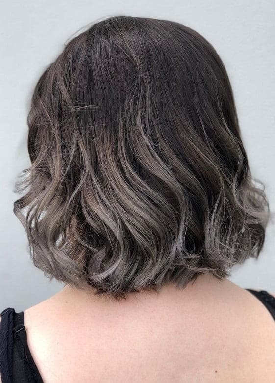 Gray Ombre on Dark Brown Hair