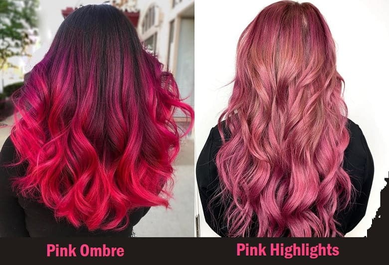 Pink Ombre vs Pink Highlights