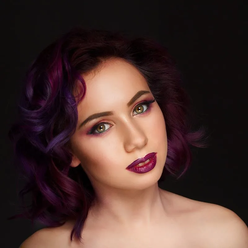 dark purple hair color