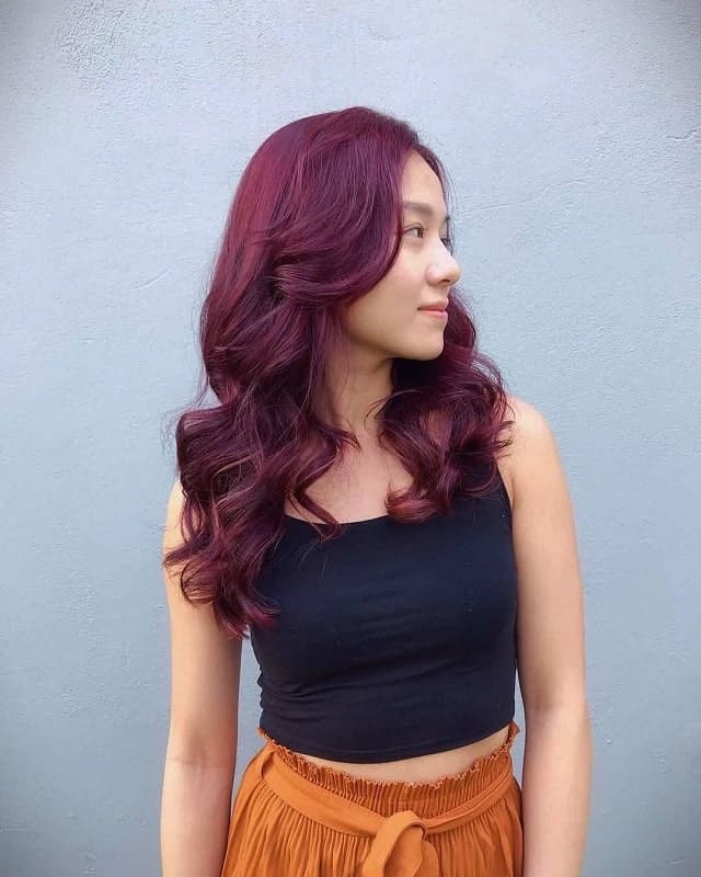 Dark Red Purple Hair