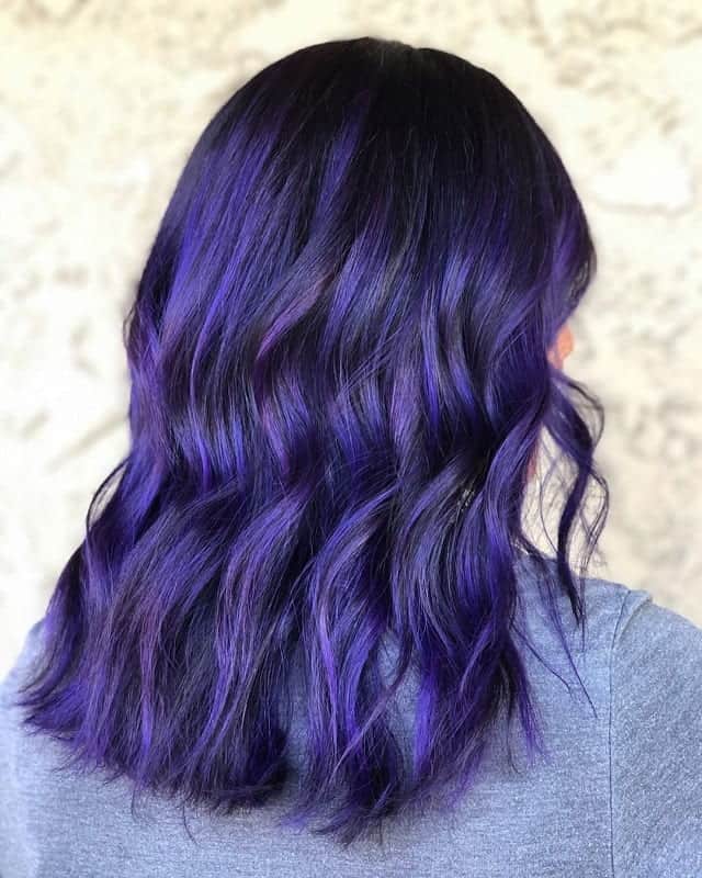 Dark purple black hair