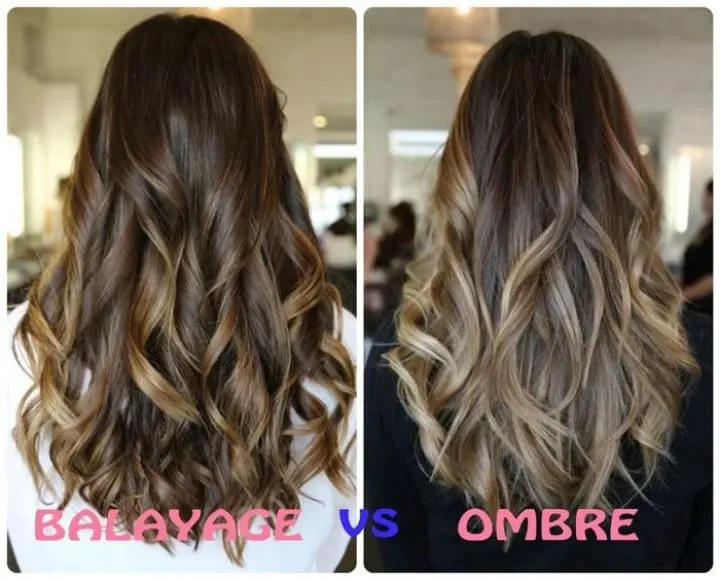 difference between balayage and ombre