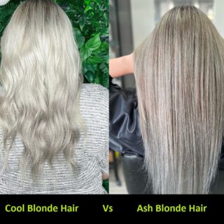 difference between cool blonde and ash blonde hair