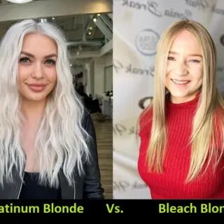 difference between platinum blonde and bleach blonde hair