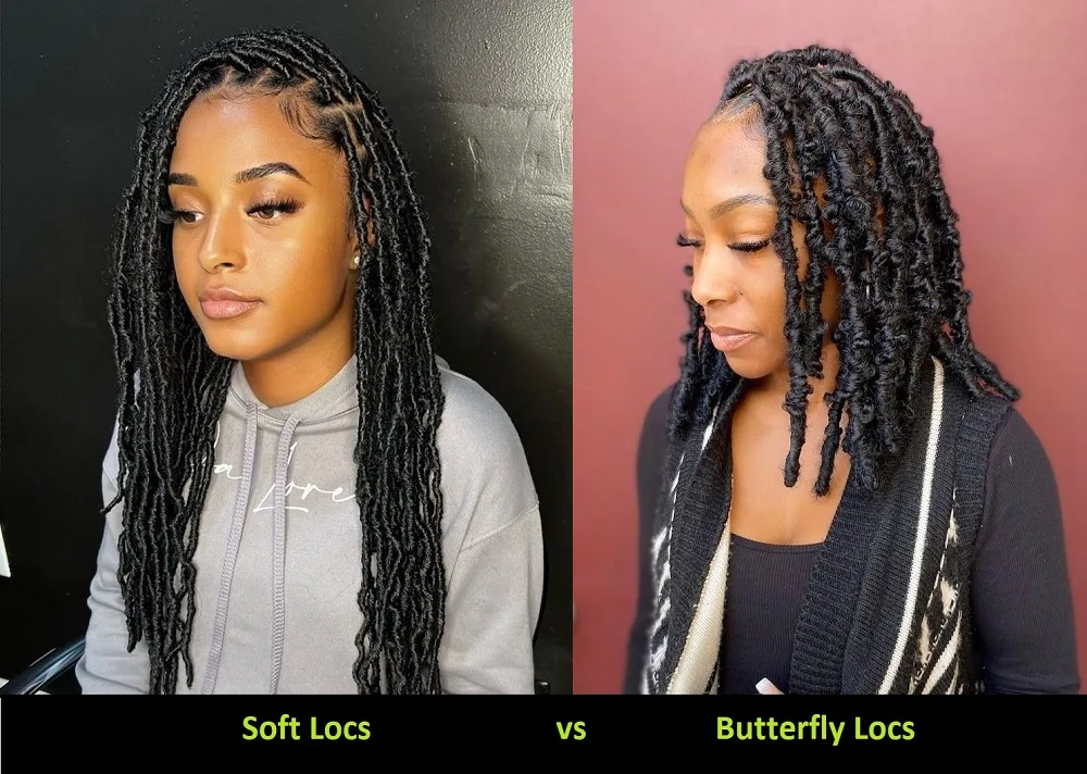soft locs and butterfly locs