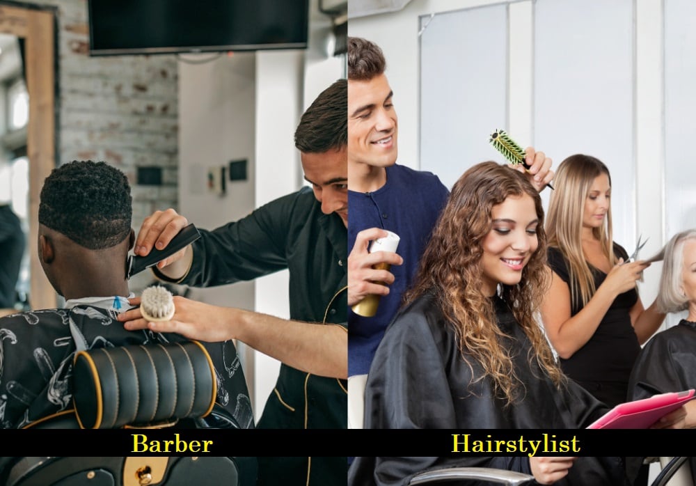 Differences between a barber and a hair stylist