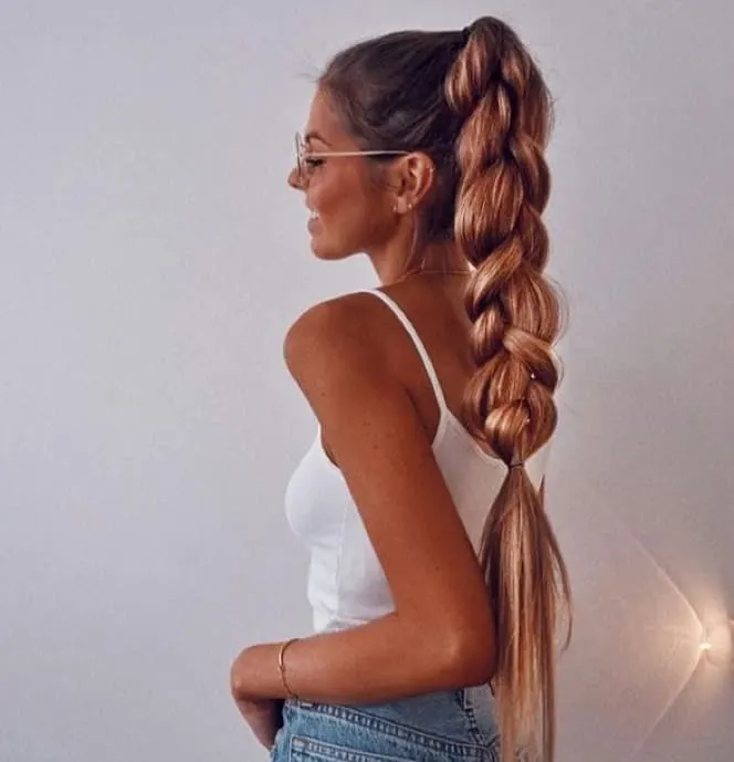 pull through braid with dirty blonde hair