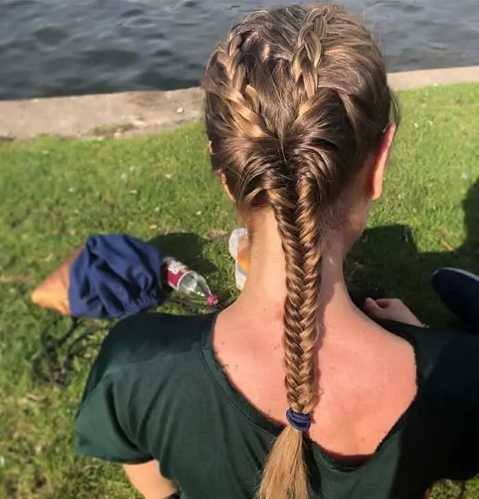 braided dirty blonde hair