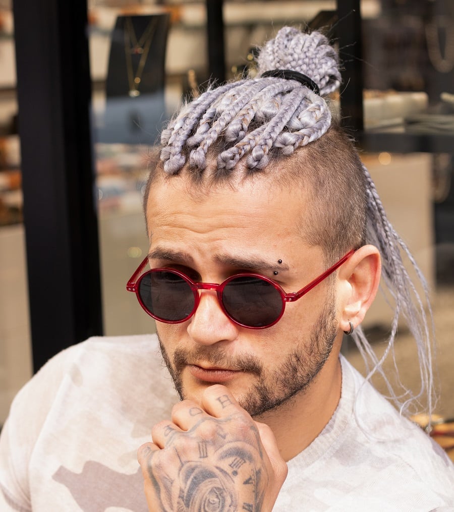 braids with disconnected undercut for men 