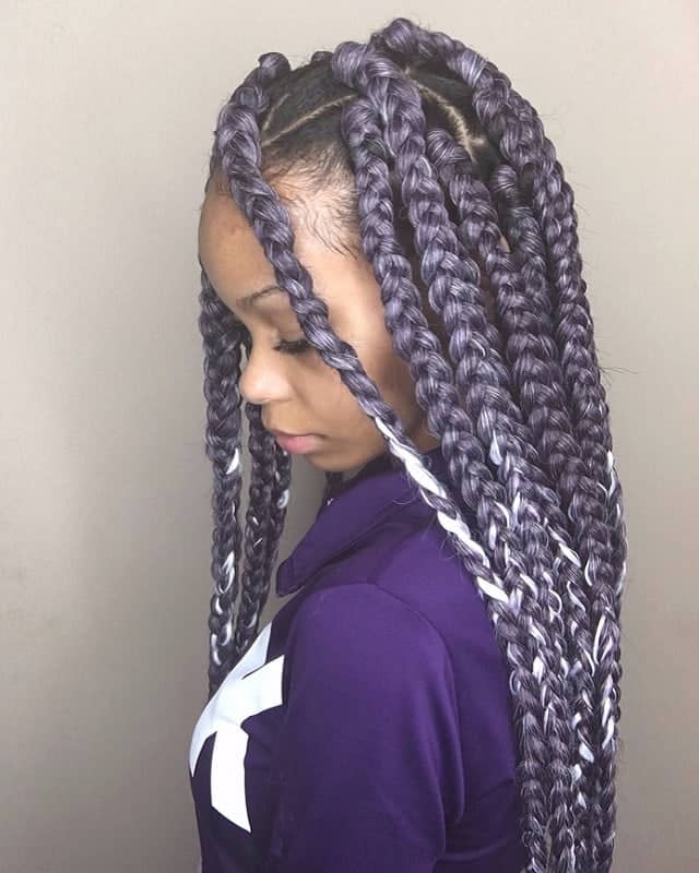 lavender dookie braids