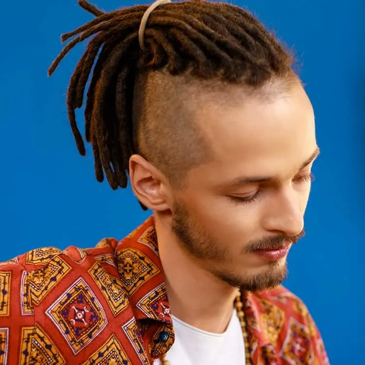 dreadlock ponytail for man