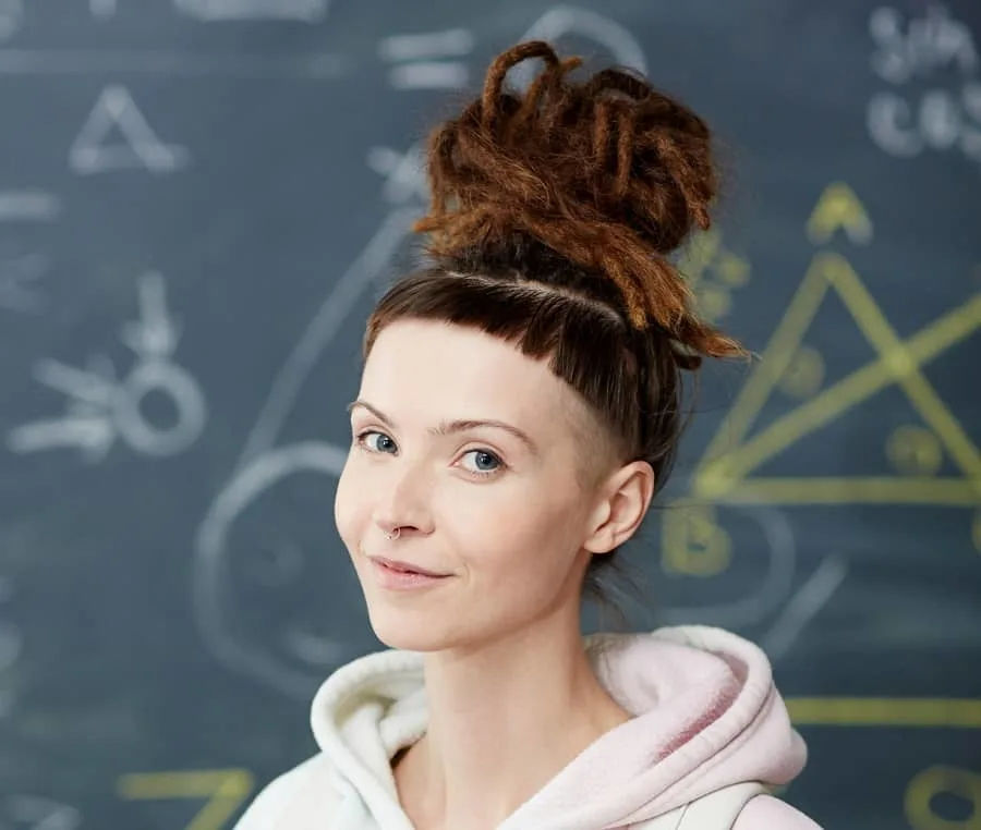 dreadlocks bun for white girls