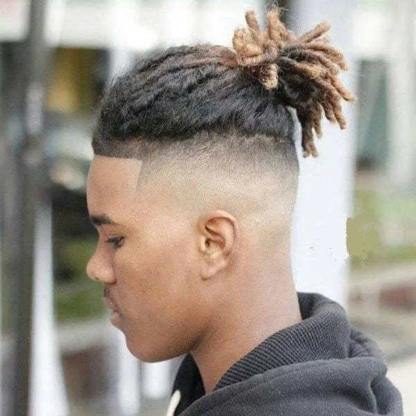 Dreadlock with Ponytail and skin fade