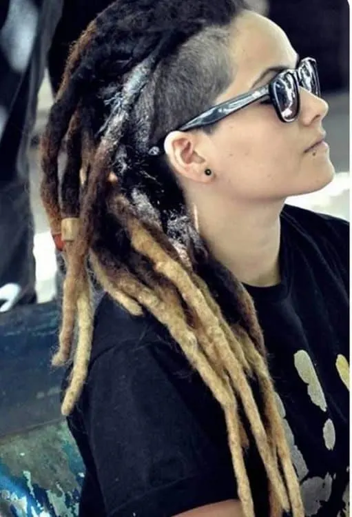 dreads mohawk with shaved side