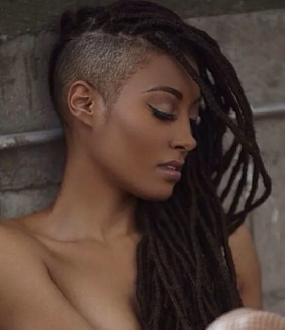 dreadlocks with shaved side for women