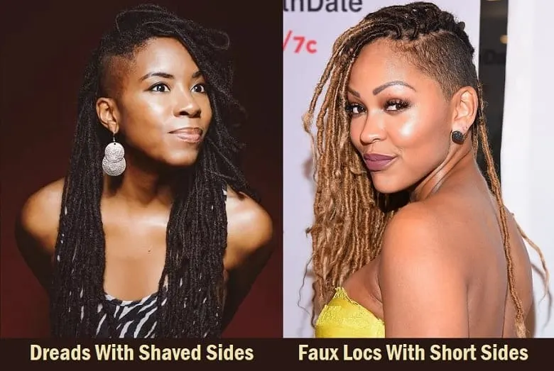 Dreads With Shaved Sides Vs. Faux Locs with Short Sides