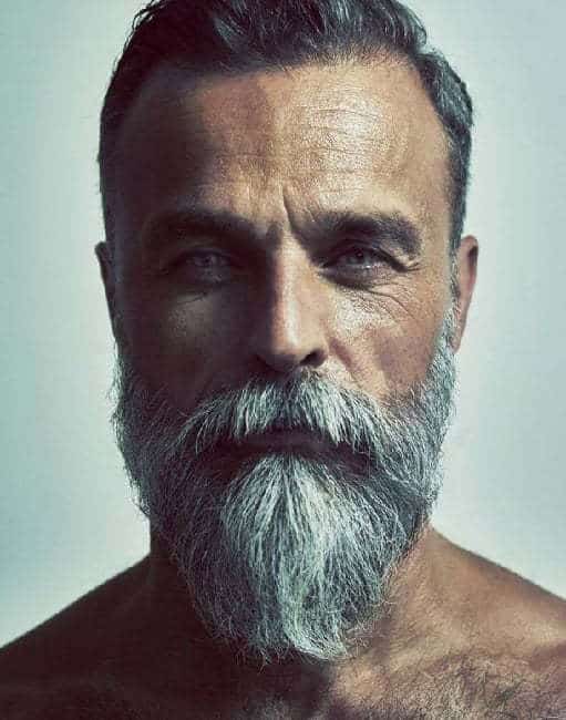 ducktail beard style for old men