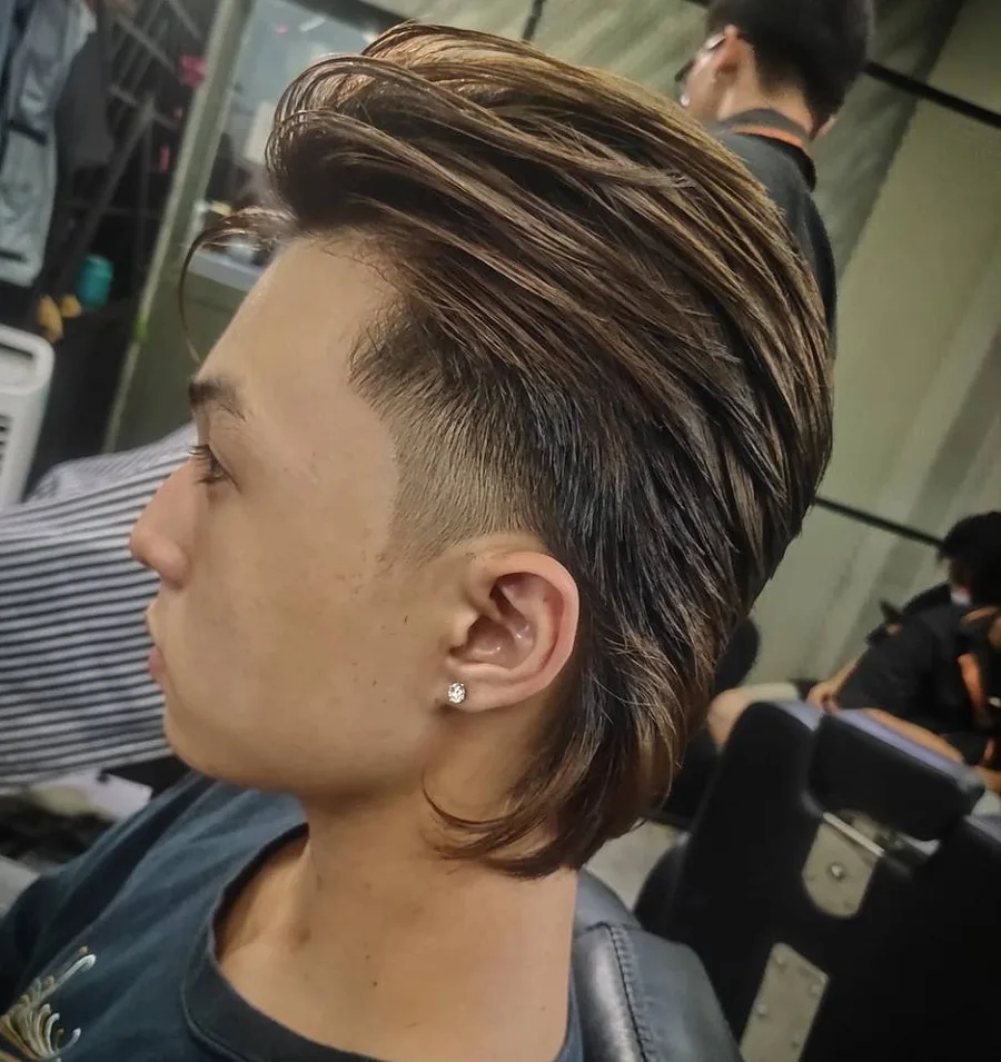 ducktail haircut for Asian men