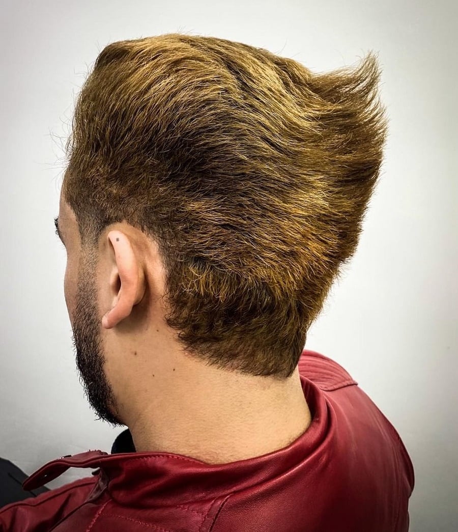 ducktail haircut for brown hair