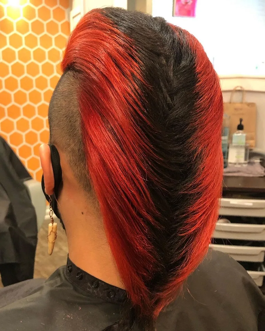 ducktail haircut for colored hair