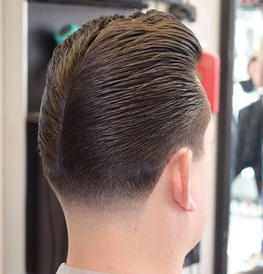 ducktail haircut with fade