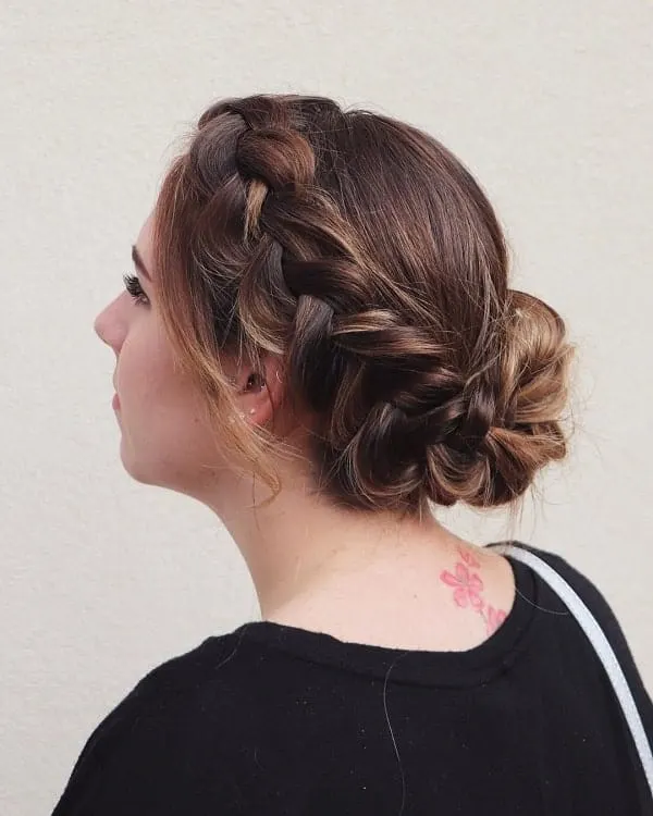 Dutch Braid Bun